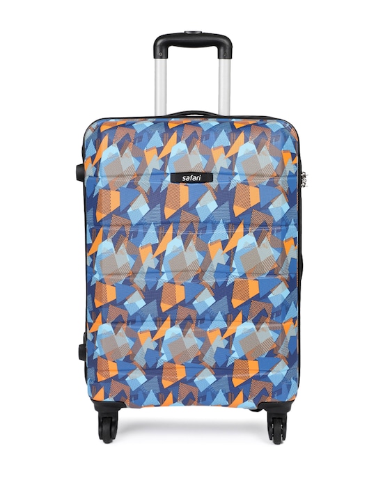Unisex Multicoloured Camo Medium Trolley Suitcase