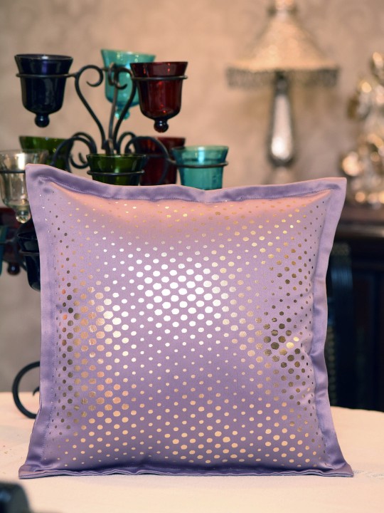 Lavender Set of Single Geometric Square Cushion Covers