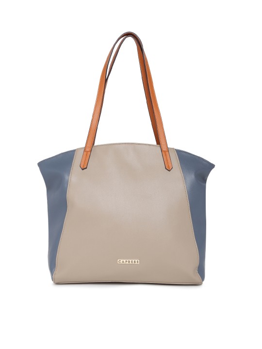 caprese navy blue solid shoulder bag