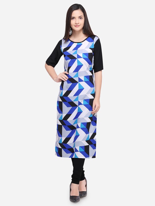Women Multicoloured Printed Straight Kurta M