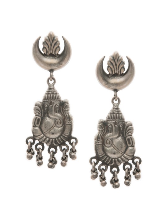 Handcrafted Silver-Plated Contemporary Drop Earrings