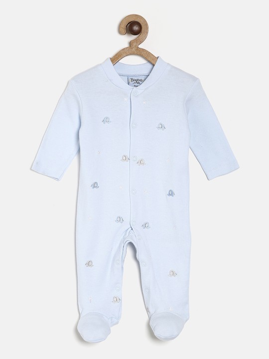 Infant Boys Blue Elephant Sleepsuit 0-3M