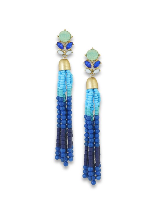 Blue Contemporary Drop Earrings