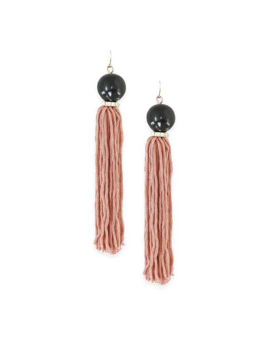 Pink Circular Drop Earrings