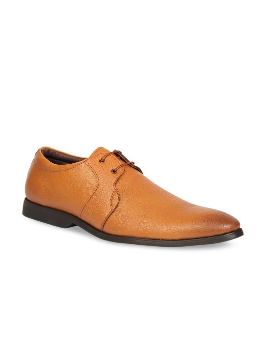 Men Tan Brown Formal Derbys 6