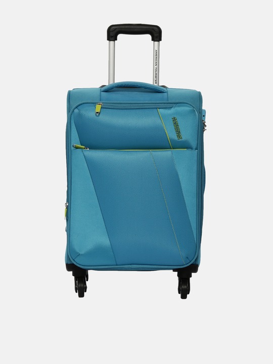 Sea Green & Blue Medium Trolley Suitcase