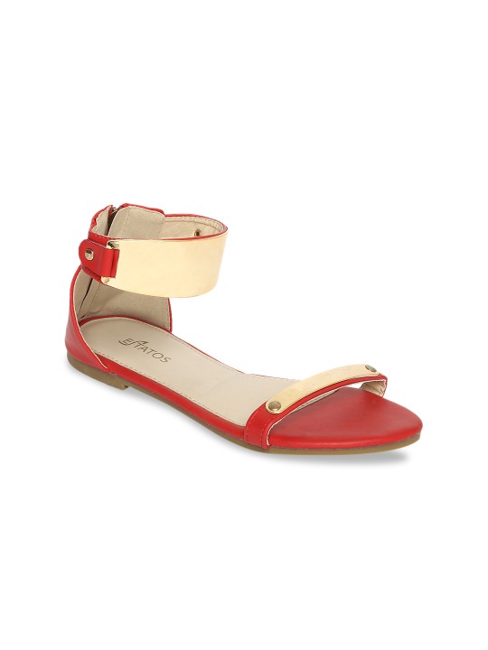 Women Red Comfort Sandals 3