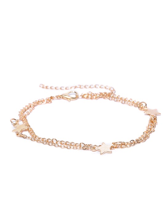 Women Gold-Toned Layered Anklet
