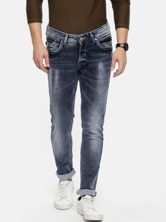 Men Blue Skinny Fit Low-Rise Clean Look Stretchable Jeans