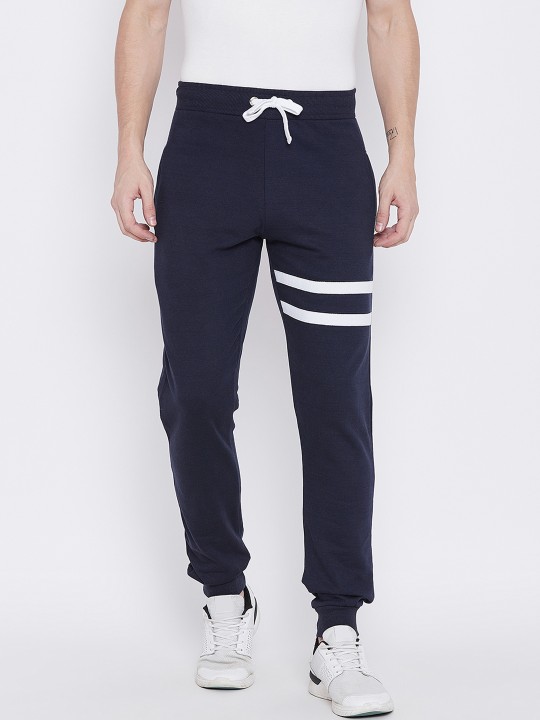 Men Navy Blue Slim Fit Joggers S