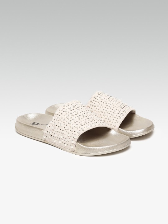 Women Beige Solid Synthetic Open Toe Flats 36