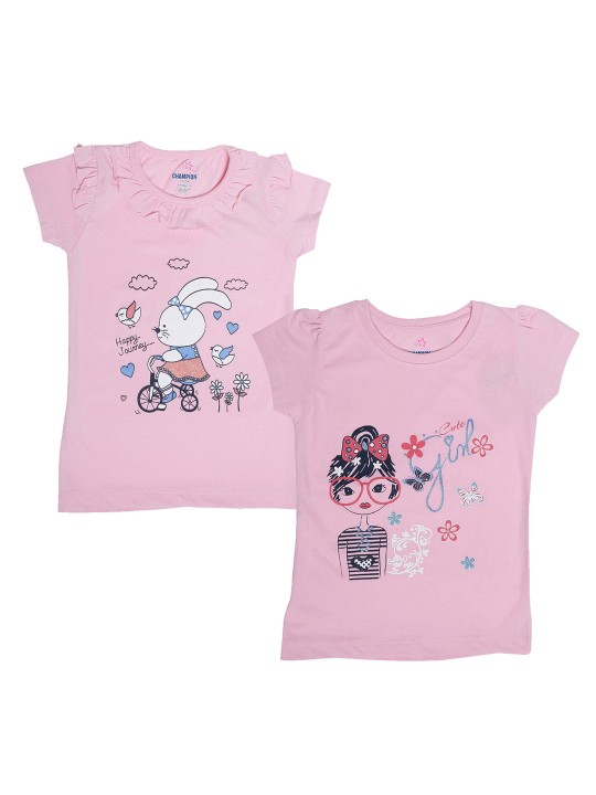 Girls Pack of 2 Printed Tops 0-1Y