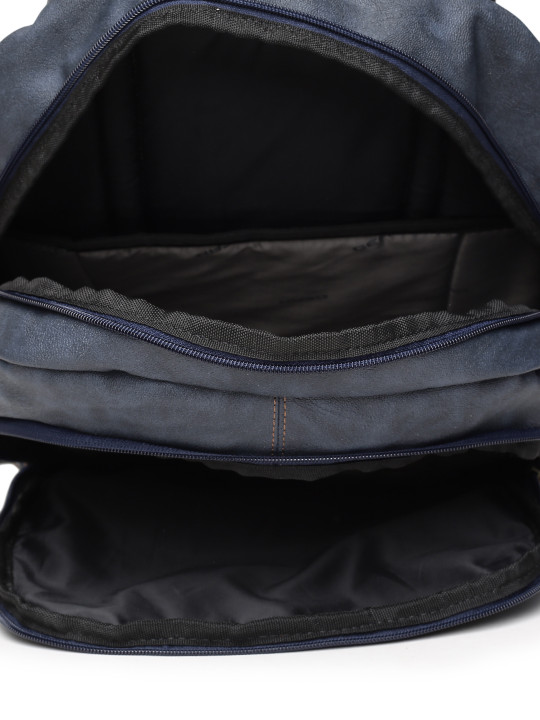 unisex navy blue solid backpack