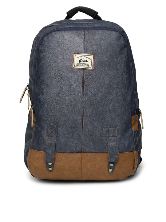 unisex navy blue solid backpack