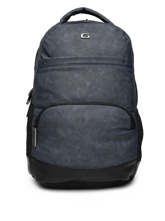 Gear Unisex Blue Vintage 2 Faux Leather Solid Laptop Backpack
