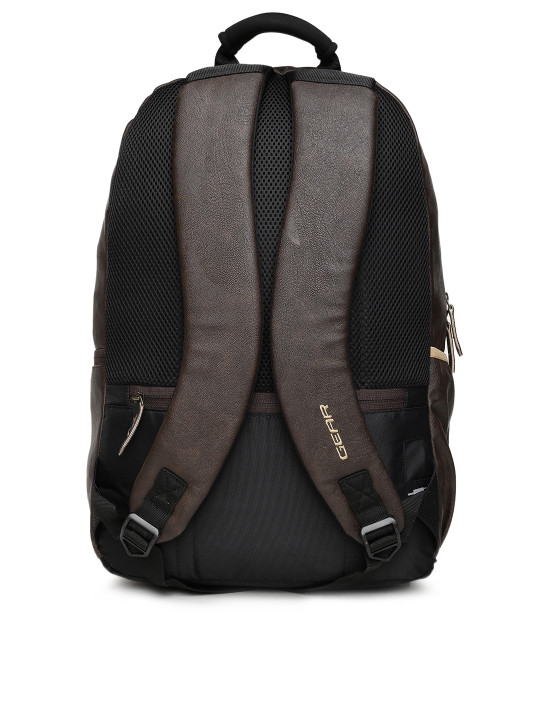 unisex brown solid backpack
