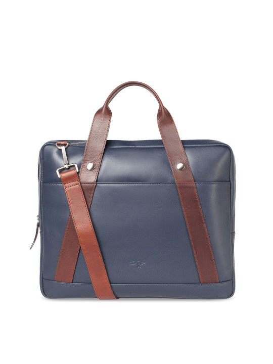 Men Blue Solid Messenger Bag