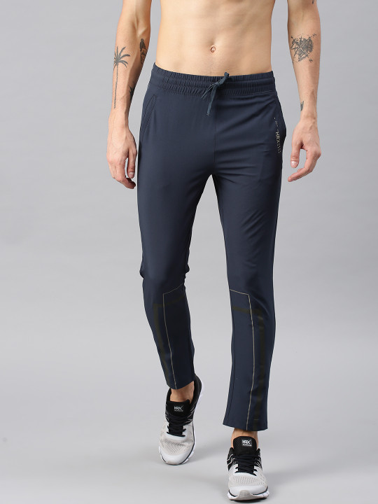 HRX by Hrithik Roshan Active Men Navy Blue Solid Rapid-Dry Track Pants