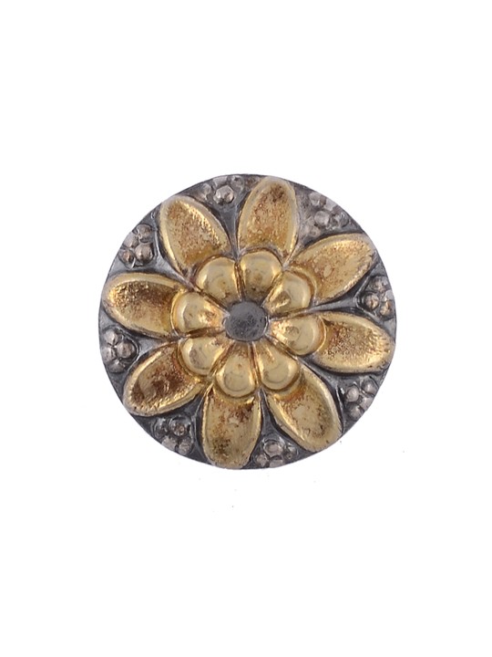 Women Silver-Plated Gold-Toned Handcrafted Oxidised Ring