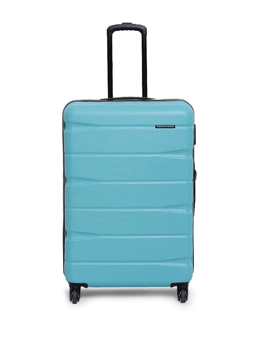 Unisex Blue Textured Cabin Trolley Bag