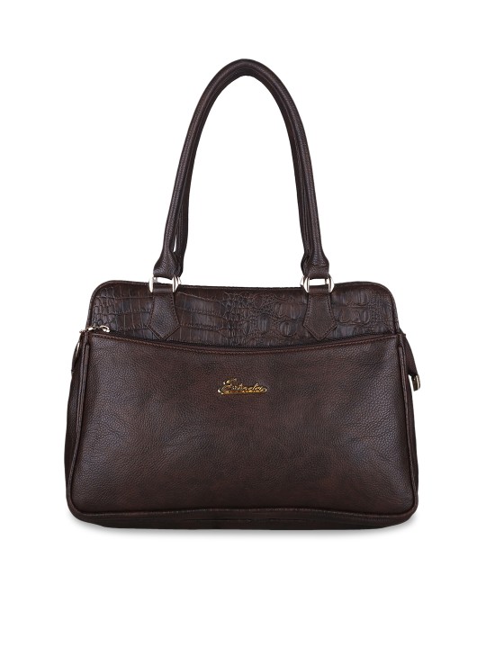 Brown Solid Shoulder Bag