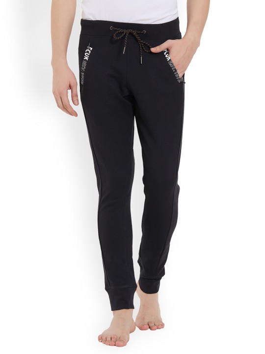 FCUK Men Black Solid Lounge Pants FKPA04 S