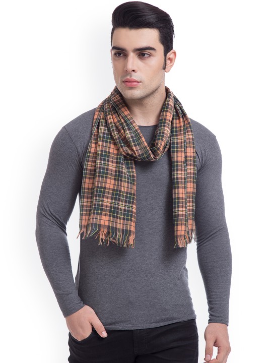 Men Multicoloured Checked Muffler