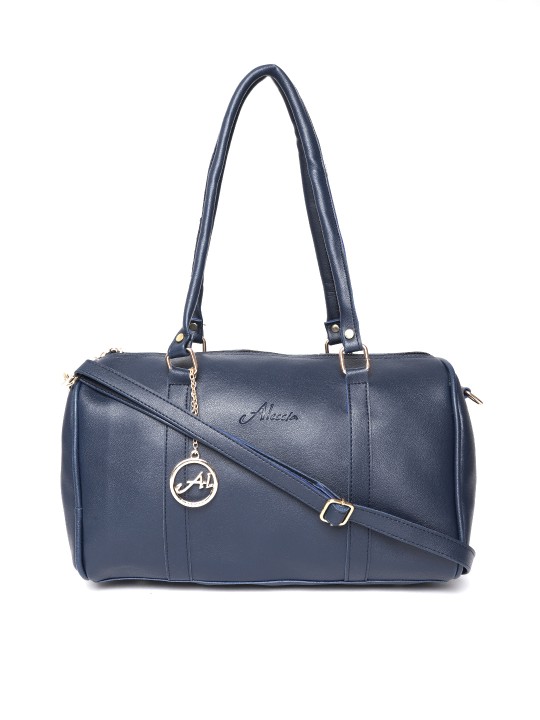 Navy Blue Solid Shoulder Bag