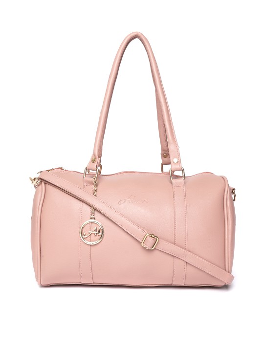 Pink Solid Shoulder Bag