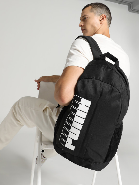 unisex black brand logo plus ii laptop backpack