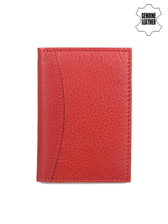 Men Red Solid Card Holder