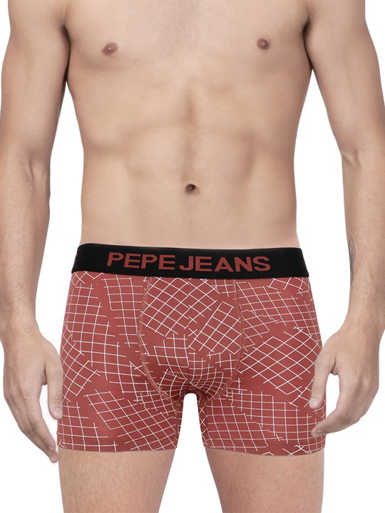 Pepe Jeans Men Maroon Printed Trunks 8904311305927