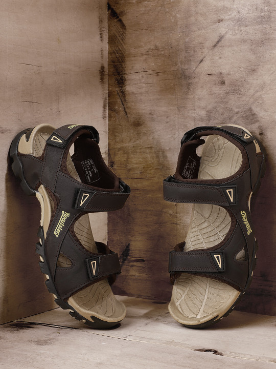 Roadster The Lifestyle Co Men Coffee Brown Solid Sports Sandals