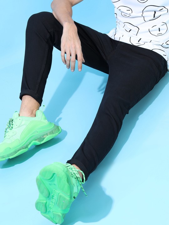 Men Black Skinny Fit Mid-Rise Clean Look Jeans Men Black Skinny Fit Mid-Rise Clean Look Jeans