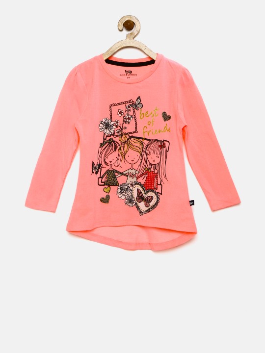 Girls Pink Printed Top 1-2Y