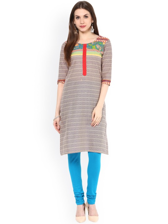 Purple Printed Kurta S