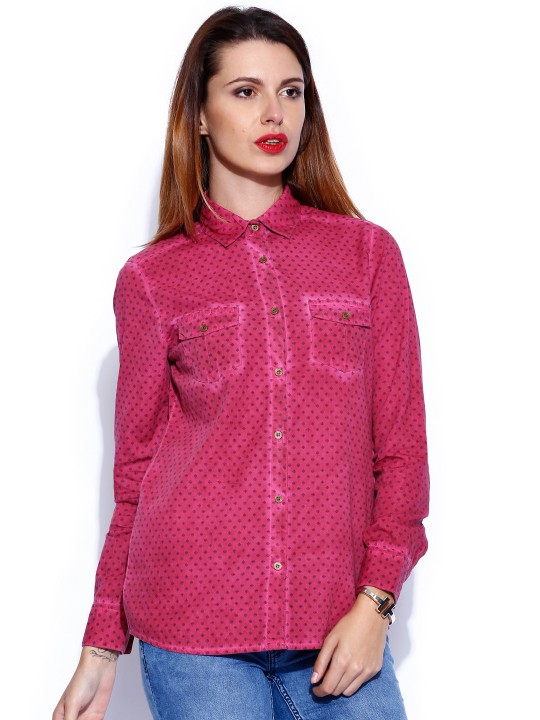 Pink Printed Shirt XS