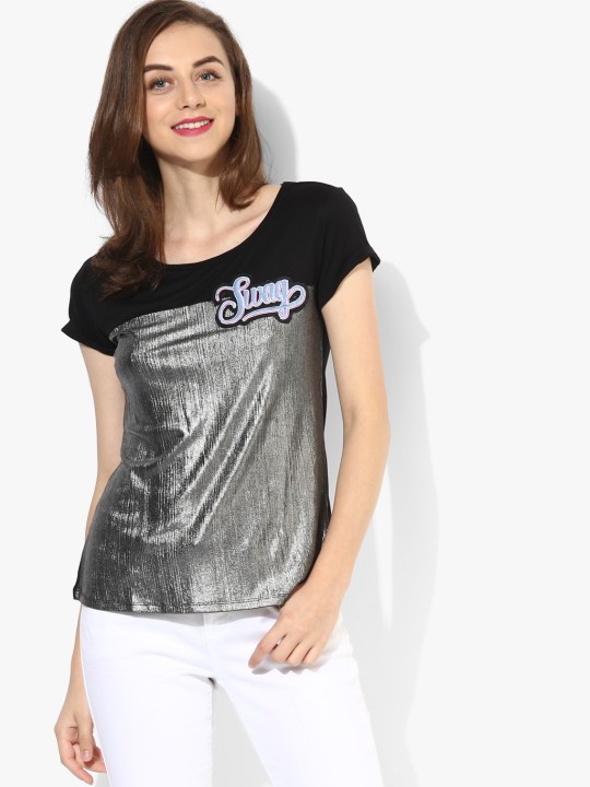 Grey Embroidered Blouse S