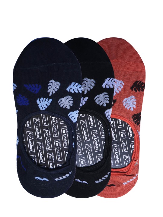 Men Pack of 3 Muticoloured Patterned Shoe Liners