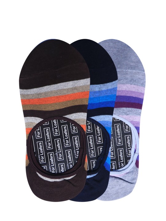 Men Pack of 3 Muticoloured Patterned Shoe Liners