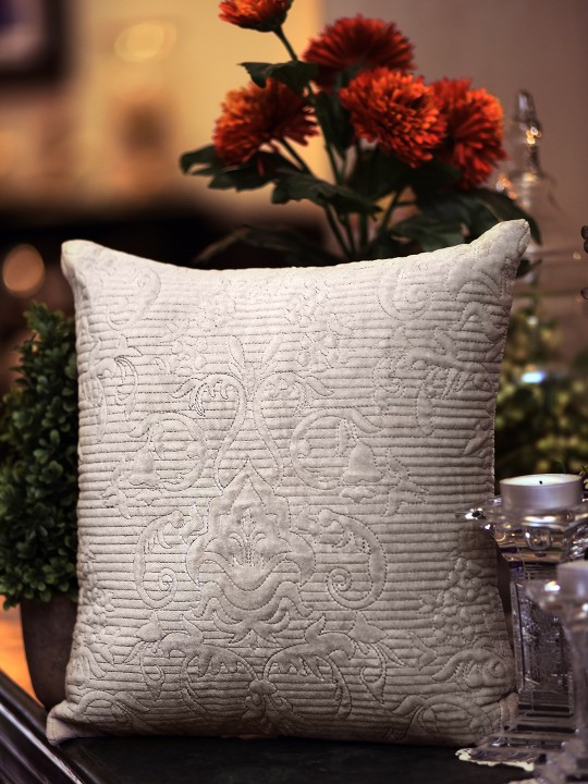 Beige Set of Single Ethnic Motifs Square Cushion Covers