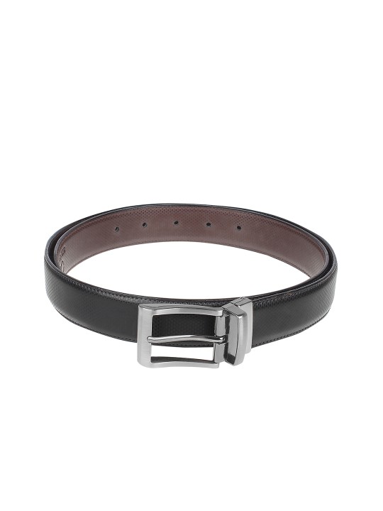 Men Black & Brown Reversible Textured Belt 30