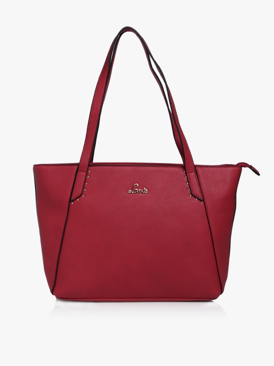 lavie red solid shoulder bag