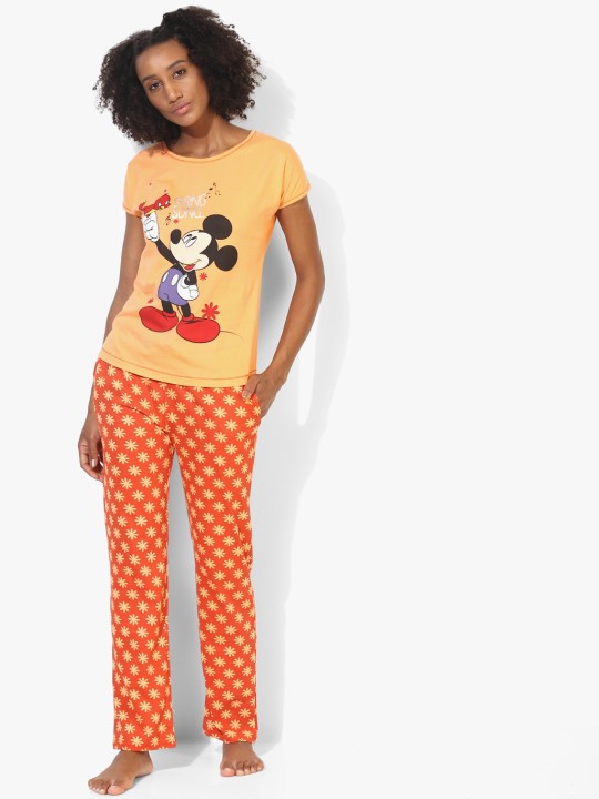 Orange Printed Nightdress S