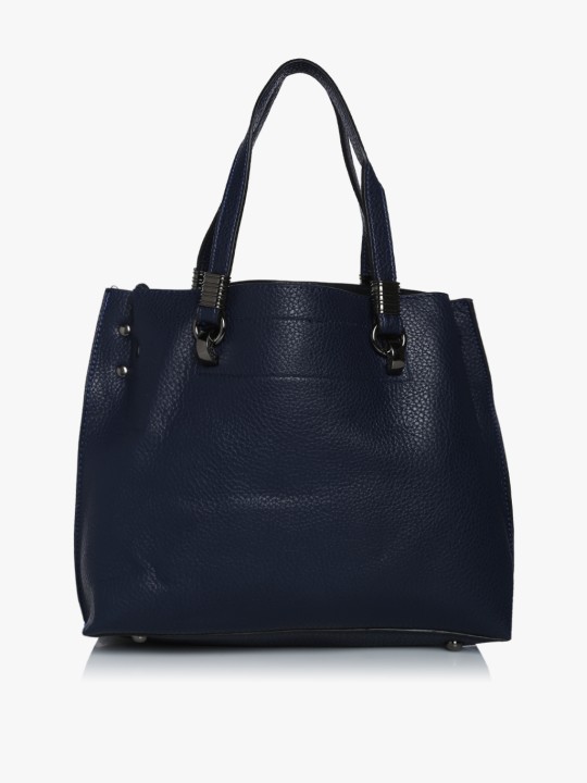 Navy Blue PU Handbag