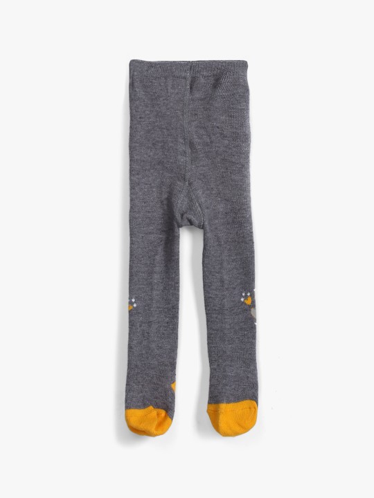Grey Melange Tights 3-6M