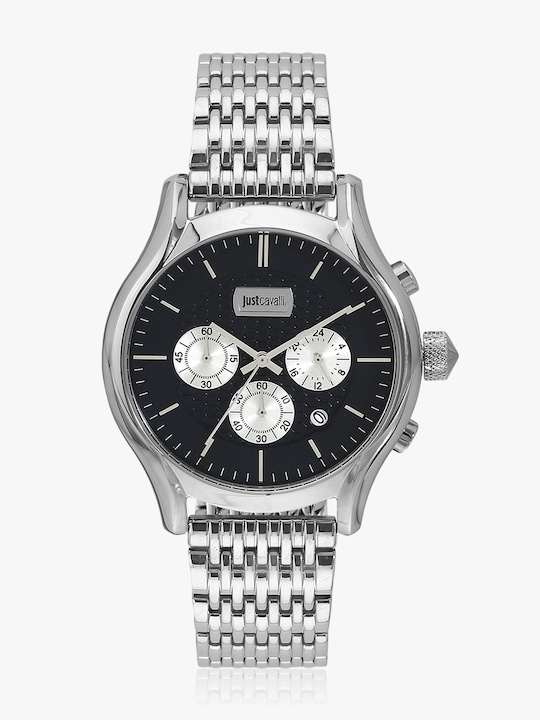 Silver/Black Chronograph Watch