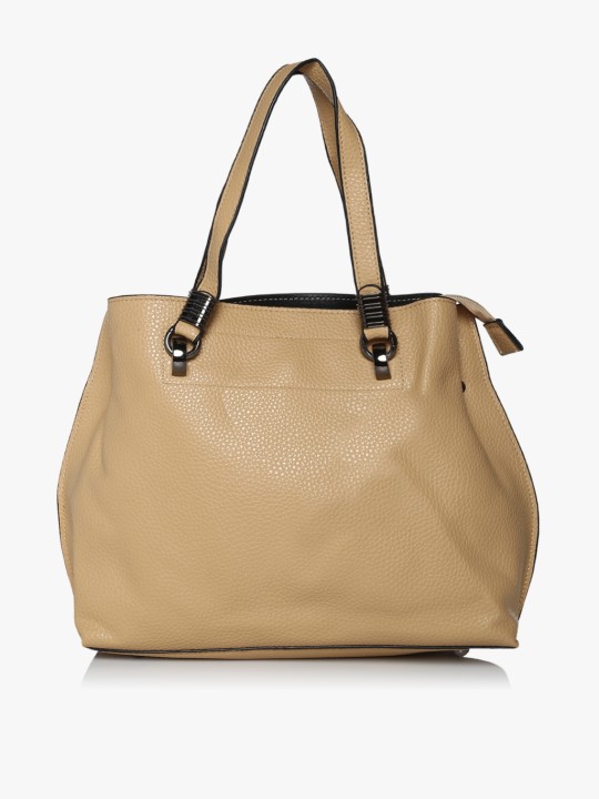 Beige PU Handbag