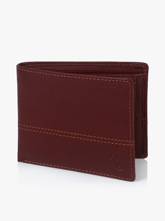 Maroon Leather Coin Wallet