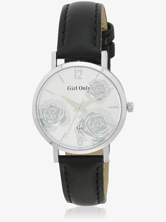 699041 Black/White Analog Watch